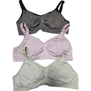 Women's Set Of Three Nursing Bras Size XL
